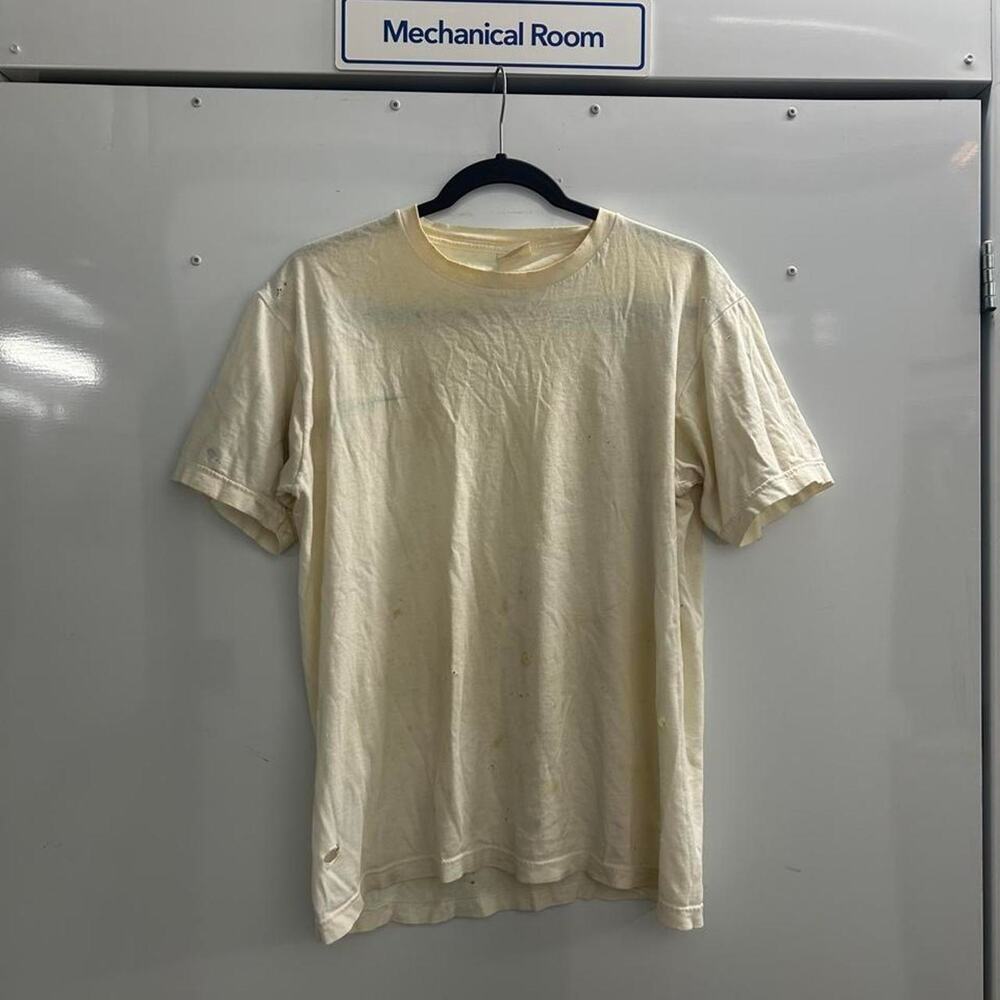 VTG Champion Dirty White cotton t-shirt